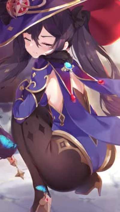 A live wallpaper i found of Mona Squatting
