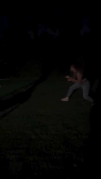 Girl knocks out guy in public