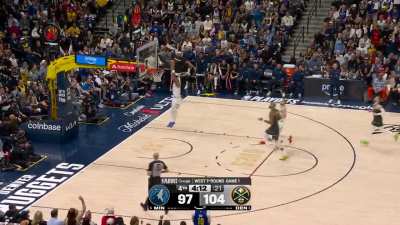 [Highlight] Nikola Jokić passes the ball ahead to Bruce Brown, who finishes with the slam dunk. With the assist, Jokić collects his 22nd playoff triple-double, 3rd most all-time behind Magic Johnson (30) and LeBron James (28).