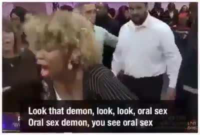 Demon in the private parts..may god save this lady
