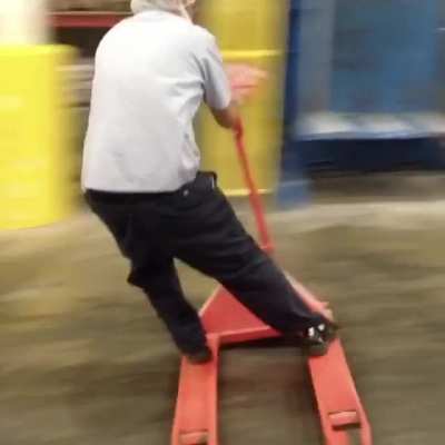 Precision Drifting On A Pallet Jack