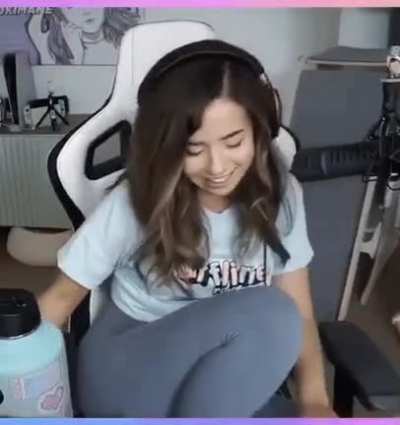 Imane Anys all cozied up in her chair