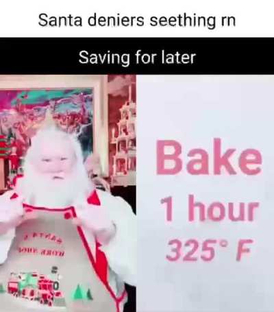 santa deniers in ruins