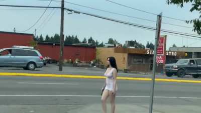 Strolling in Seattle. 