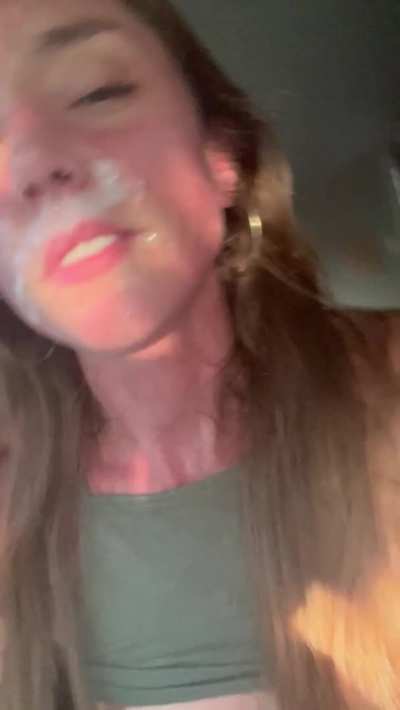 I love how much cum was on my face, I still crave it