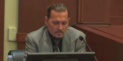 Johnny Depp’s reaction to the court finally getting to hear the audio tape in which Amber Heard admits to abusing him.