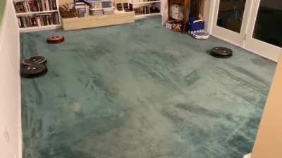 Just refinished our Den. Wife asked me to clean up the mess, I told her the cleaning crew would do it.