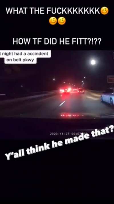 Apparently, the tire popped