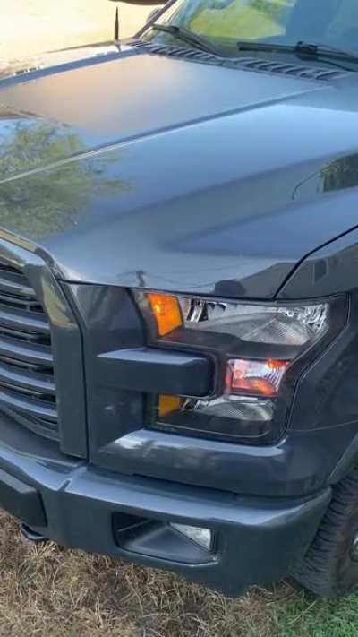 Same truck after driving down the road to the gas station and back. Less than two miles.