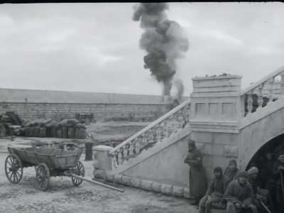 Scenes from German Newsreel purportedly showing the Defense of Yalta from Soviet Bombers, 1942