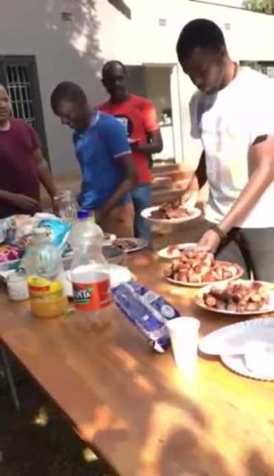 Eating at a party
