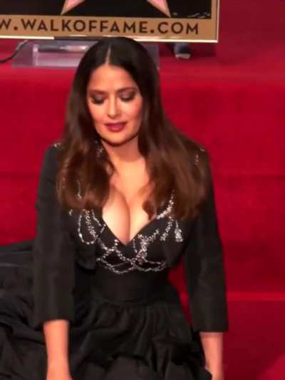 Salma Hayek's tits are getting bigger every year