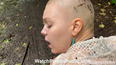 [/r/HDPublicPorn] CzechStreets Bald Slut Fucked In Dirt Porn GIF