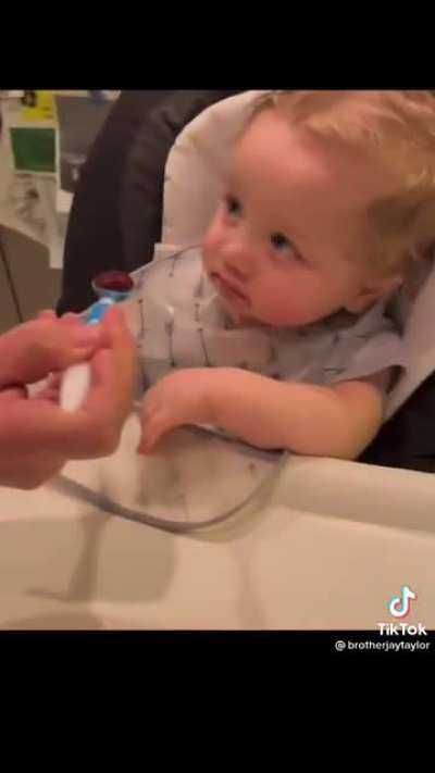 Toddler is not impressed.