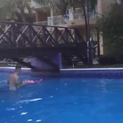 Poor guy tried