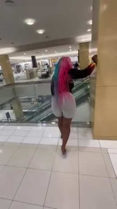 Remote vibrator makes woman squirt in public