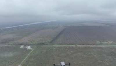 Ukrainian drone take down russian drone. The air duel we deserve.
