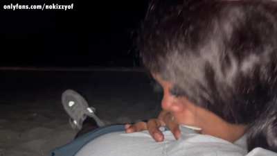 the suck before the fuck on the beach