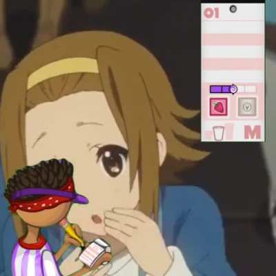 Ritsu from K-on orders from Papa's freezeria: