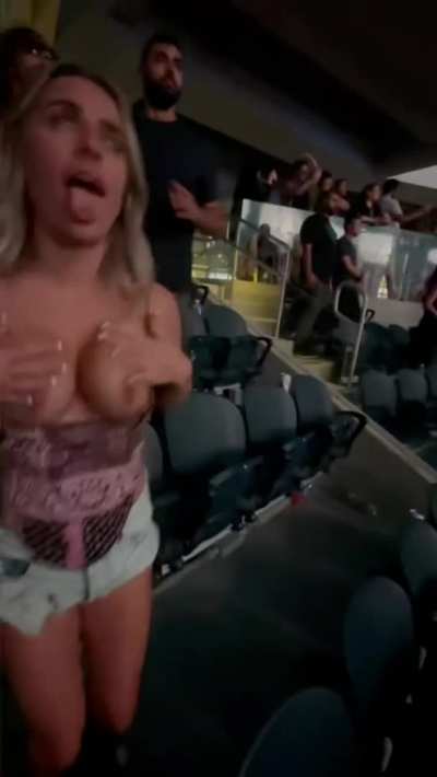 Always pulling my tits out in public ;)
