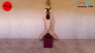 Intense Sybian Prostate Milking Orgasms Restrained Guy Moaning