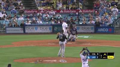 [Highlight] Corey Seager strikes on a questionable call for the 2nd out in the 9th