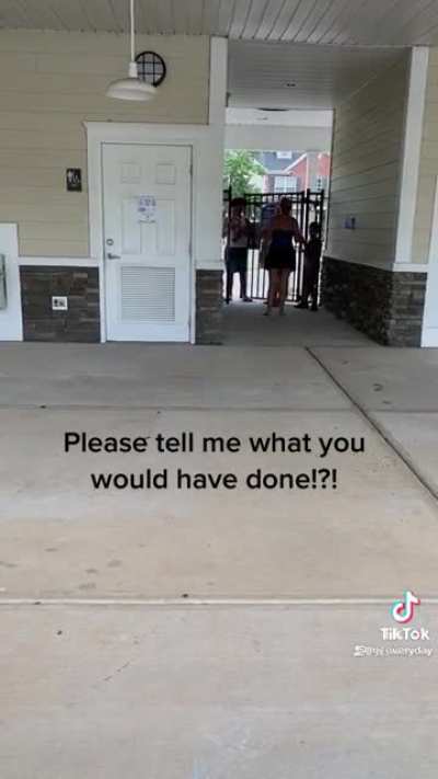 Woman won’t let kid into the pool. His mom steps in.