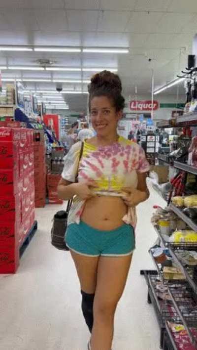 Cheeky flash in IGA