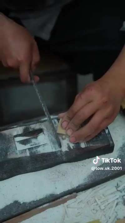 Making traditional Mahjong tiles