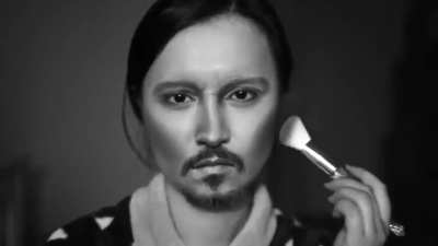 Make up artist Yuya Mika transformed herself into actor Johnny Depp.