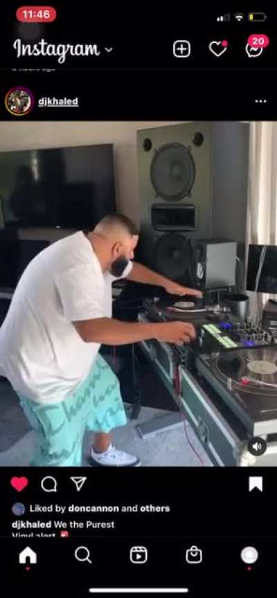 Kanye took a break after watching DJ Kalebs music.