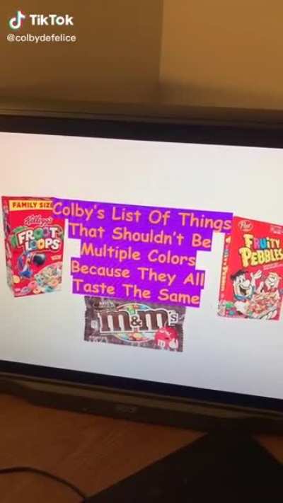 Things that shouldn’t be different colors because they all taste the same