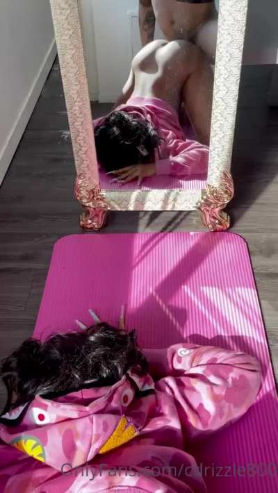 She had her back arched and ready