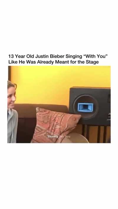 13-year-old Justin Bieber covering Chris Brown’s “With You” before the fame