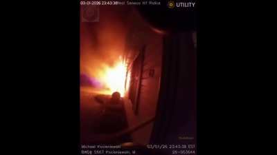 Bodycam footage shows West Seneca police officer evacuating resident from house fire