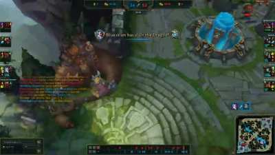 Full build Jinx with Infernal, Baron, and Elder is pretty good (Double Penta)