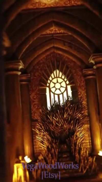 [NO SPOILERS] I made a Throne Room booknook with a slightly more 