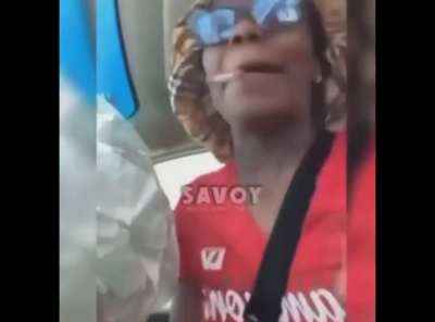 Lady rear ends someone while live streaming, then hurridly drives away while bragging, singing, and even smoking a cig; All with airbags deployed.. 🤦‍♂️🤦‍♂️