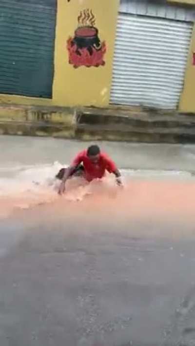 A weird way to wash up