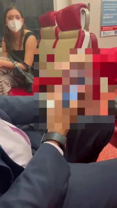 Guy gets confronted for taking upskirt photos on train