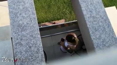 Caught My Neighbors Daughter Masturbating On Her Balcony