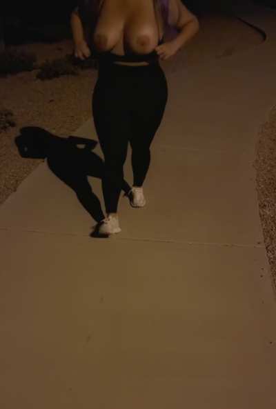Any one want to jog I’ll reward you with a titty fuck