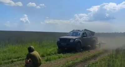 (Rapid fire mode) Mini MLRS “Sowing Machine” works on the Russian occupiers.