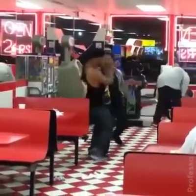 The way he just slumps to the ground...