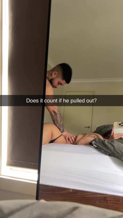 How does it make you feel to watch your bully cover her in cum? I mean hey, at least he pulled out