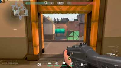 Just found a wall in Bind's showers that serves as both a one way for heaven and a boost