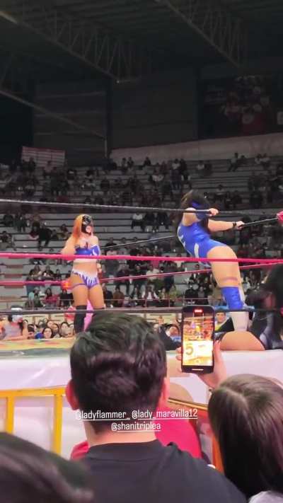 Lady Maravilla stinkface in her match last night 10/27/25