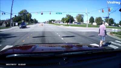 Crosswalk dude was like four steps from death