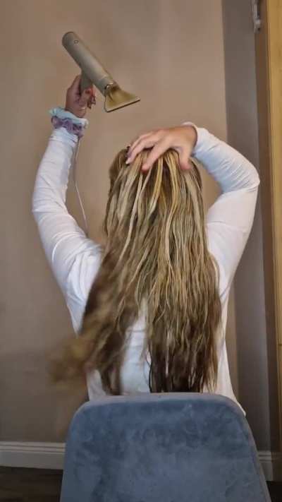 Theres alot of work drying this mane