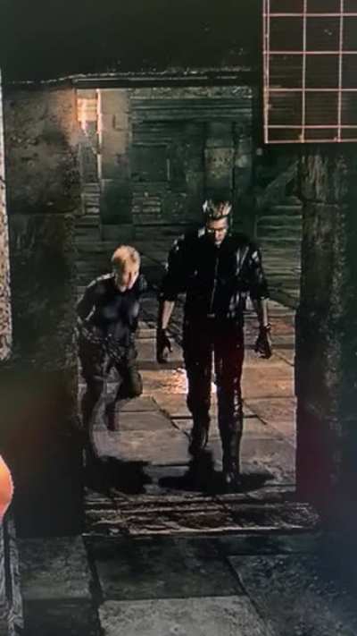 was playing re5’s first wesker fight and wesker wasnt coming to me, so i went to the door where chris was kicked through and found this...